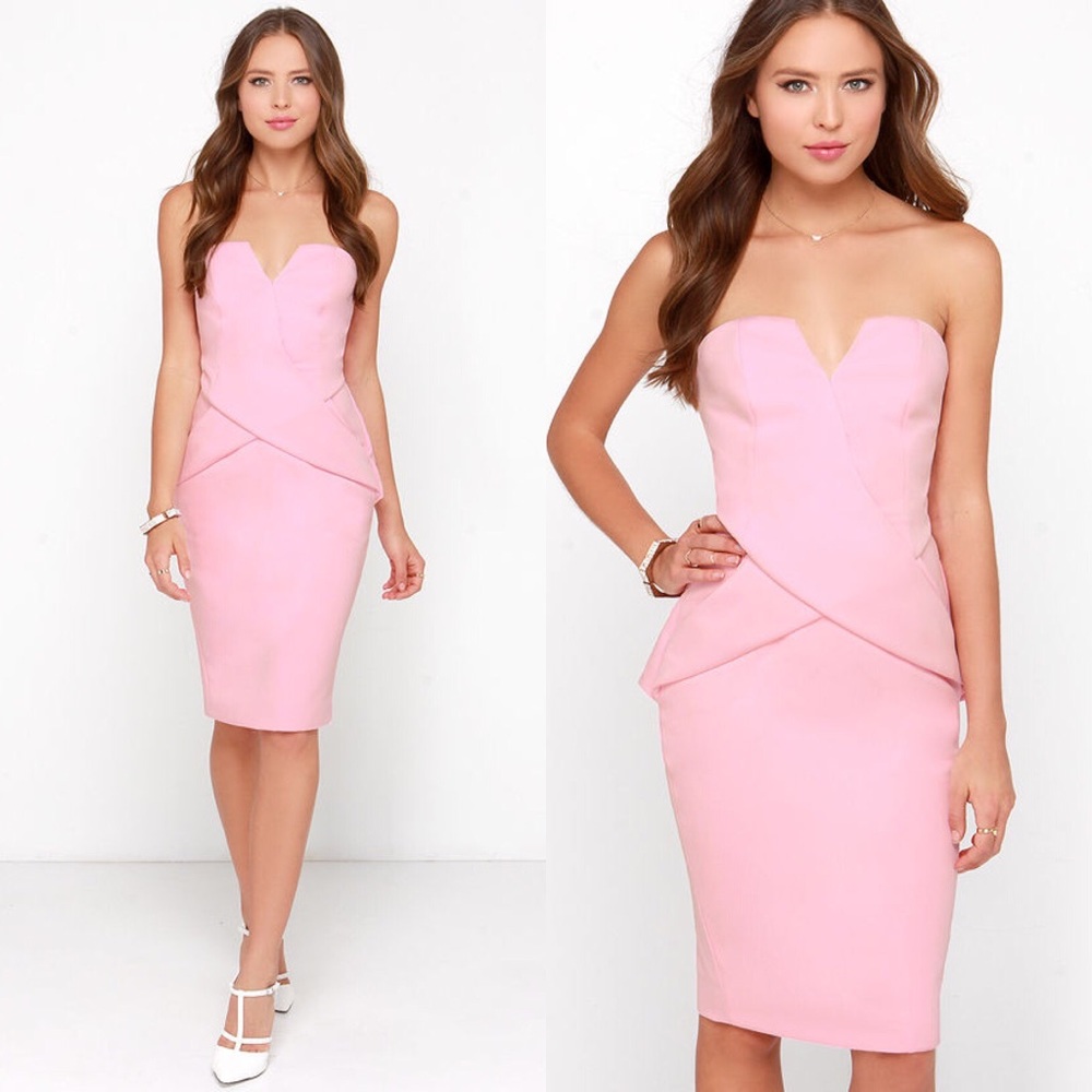 Finders Keepers strapless midi dress